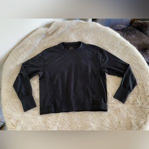 Nike Dri Fit Womens Long Sleeve Workout Top running Size small Black Just Do It